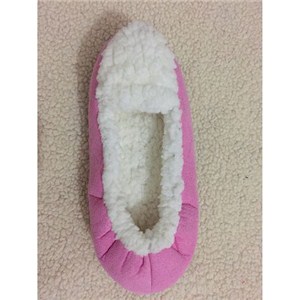 Ladies Faux Suede Sherpa Slipper