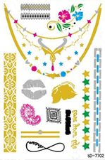 Laser Cut decorative fiber felt placematthe Metallic jewelry Temporary tattoos  