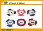 Custom Printed Round High End Poker Chips , Authentic Poker Chips
