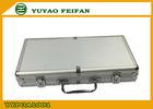 300 Pcs Sliver Aluminum Poker Cases Play Gaming Accessories