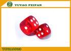 Transparent 6 Sided Dice Sets with White Dot Standard Casino Size 19 mm