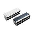 2x6 Dual RJ45 Modular Jack , PCB use Magnetic RJ45 Jack with LED