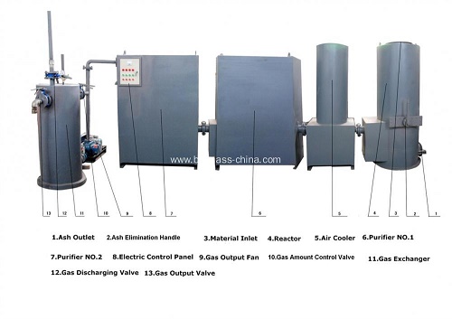 Biomass power plant and biomass gasifier and biogas generator