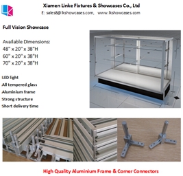 Corner cabinet, Corner showcase cabinet, Corner glass display cabinet
