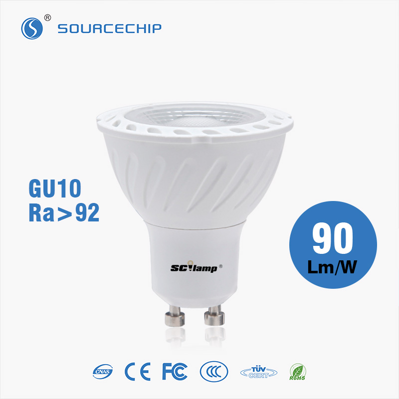 High CRI 5W AC110/220V GU10 led lamp wholesale