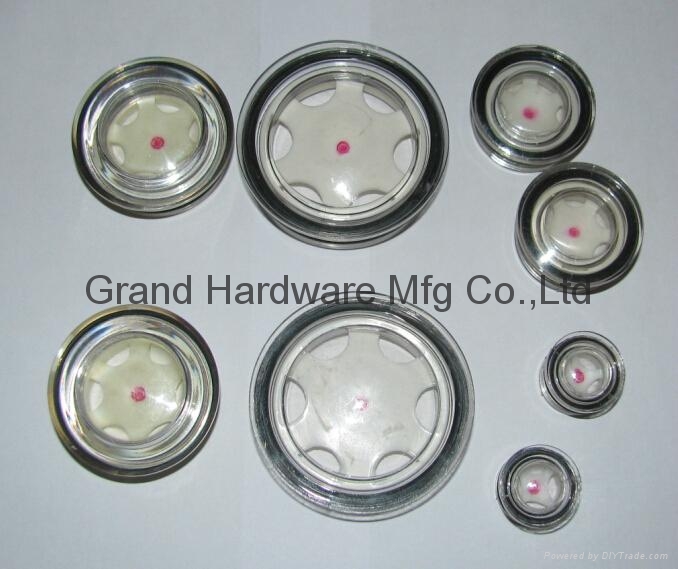 circular plastic oil sight glass