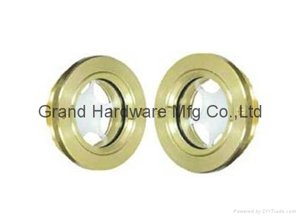 Circular Brass Oil Sight Glass With Relfector