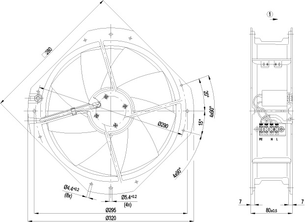 AC fan W2E250-HL06-01