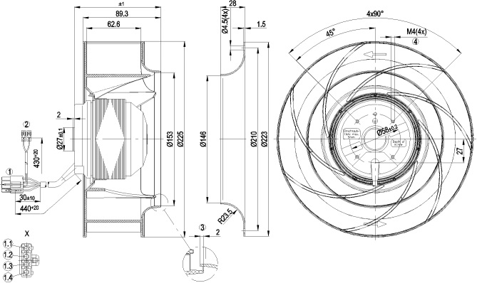 AC fan R2E225-BD92-12