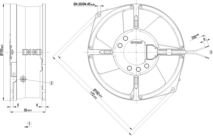 AC fan W2S130-AA03-01