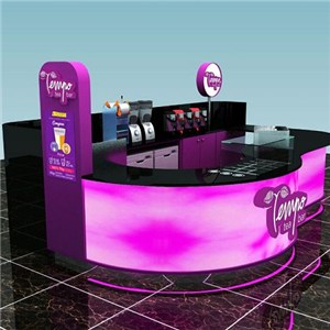 Indoor Bubble Tea Kiosk Display