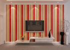 Washable Living Room Striped Wallpaper , Modern Embossed Wall Coverings