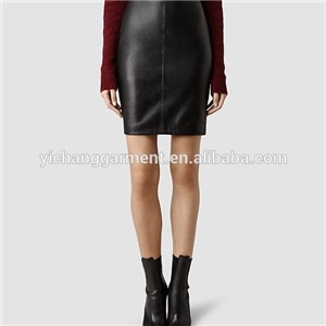 Women& acute;& acute;s Wrap Leather Skirt