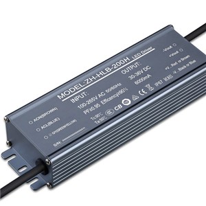 LED street lights drivers, 200W/6000ma, with ultra high efficiency 90%, waterproof IP67