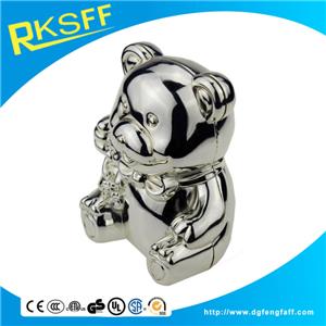 Zinc Alloy Little Bear Coin Bank