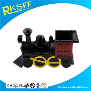 Zinc Alloy Painting Train Coin Bank