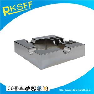 Zinc Alloy Silver Square Big Ashtrays