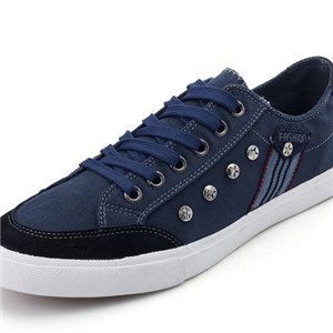 Women& acute;& acute;s Lace Up Suede Leather And Navy Canvas Flat Trainers Shoes