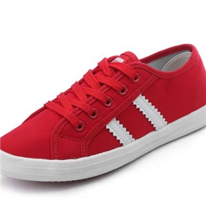 Women& acute;& acute;s Red White Lace Up Racing Breathable Trainer Shoes