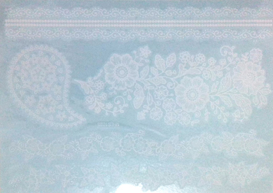 white henna lace tattoo sticker 