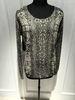 Round Neck Long Sleeve Serpentine Screen Floral Print Sweater For Women Autumn / Winter