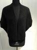 Open Cashmere Cardigan Sweater for Women  , Short Sleeve Black Poncho Sweater OEM