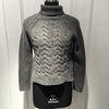 Ladies Cable Knitted Wool Loose Knit Sweater , Long Sleeve Turtle Neck Sweater Pullover