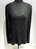 Ladies Deep V Neck Ladies Pullover Sweaters With Hot Fix Rhinestone 14gg Knitted Cotton Nylon Materi