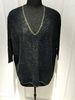 Ladies Knitted Cotton Wool V Neck Sweater Women , Screen Printing Batwing Sleeve Sweater Pullover