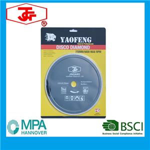 230mm Hot Pressed Continuous Rim Diamond Saw Blade For Granite