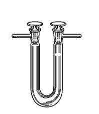 Drying Tube U-shape With Two Side Tubes And Stoppers