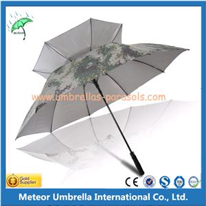 190 Silver Nylon Double Layer Golf Umbrella