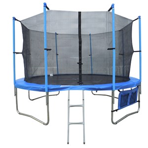 14FT Family Gardon Amuement Round Spring Trampoline With Net Inside (4 Leg - 8 Pole)