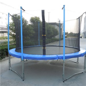 12FT Family Gardon Amuement Round Spring Trampoline With Net Inside (4 Leg - 8 Pole)