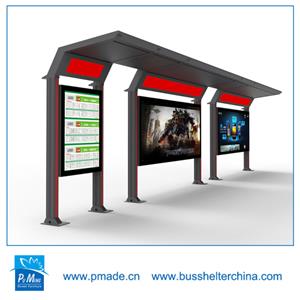 bus shelter with advertising light box
