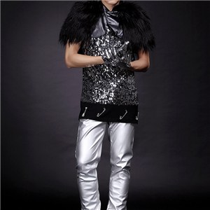 Men Faux Suede Cape In Party Or Performance Wear Costumes Accessories