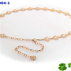 Fashion Metal Golden Flower Rhineston Women& acute;s Chain Belt Female Waistband Cummerbund For Girl