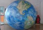 PVC Huge Round Earth Globe Balloons Hydrogen Filling With 125 Foot Tether Line