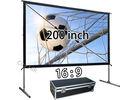 Backyard Cinema 200& acute;& acute; 16 9 Projection Screen , Portable Presentation Screen Workshop