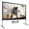 HD 150& quot; 16 To 9 Fast Fold Projection Screen / Foldable Projection Screen With Floor Stand Aluminum F