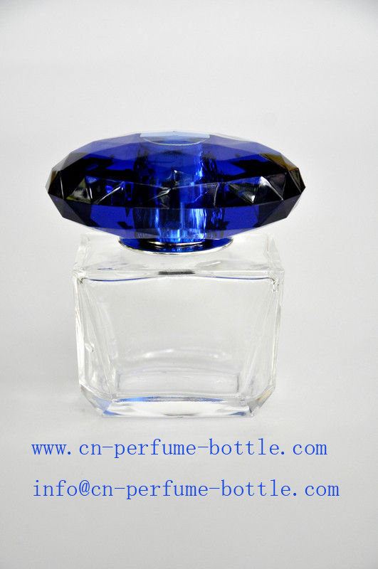 90ml brand name perfume glass bottle with acrylic cap