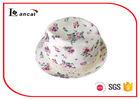 Crochet Ribbon Ladies Trilby Sun Hat , White Trilby Hats For Women