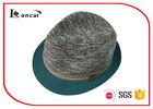 Canvas Brim Knitted Ladies Trilby Hats With Hatband And Leather Logo
