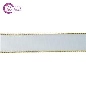 Metallic Edge Polyester Grosgrain Ribbons