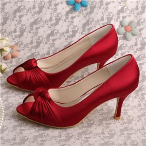 Bridesmaid Shoes Wine Red