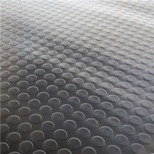 Black Round Dot Rubber Mat