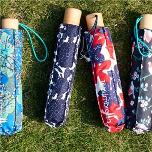 Olive Button 3 Fold Aluminum Umbrella