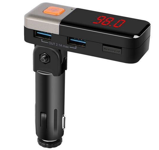 Car Bluetooth handsfree Kit FM Transmitter TF card MP3 Player dual usb charger BC11
