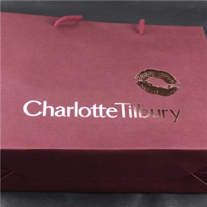 Dyed Paper Shopping Bag With Golden Foil