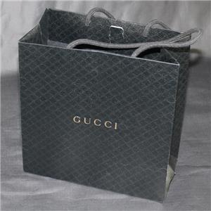 Custom Monogram Black Paper Bag